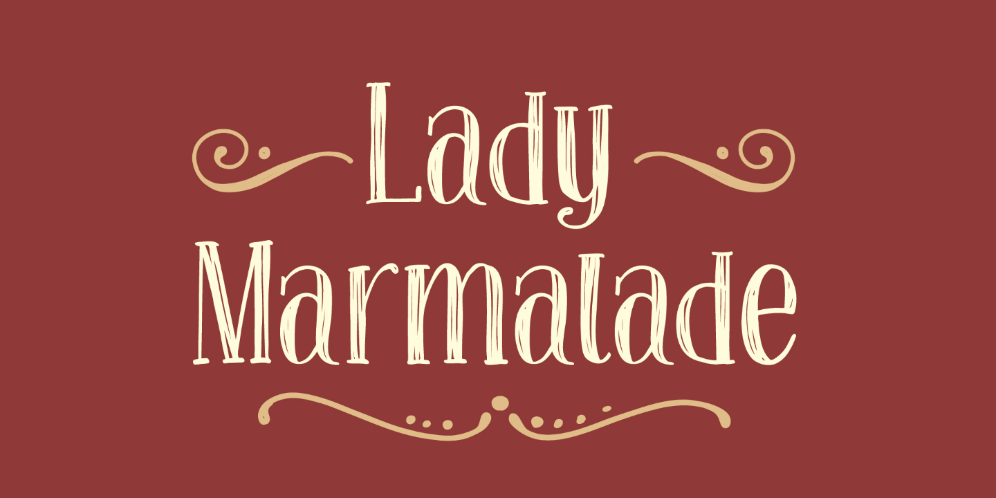 Ejemplo de fuente Lady Marmalade